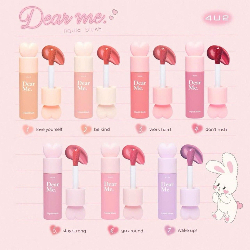 [4U2] Má Hồng Kem 4U2 Dạng Lỏng Nắp Trái Tim Xinh xắn Dear Me Liquid Blush (3.7g)