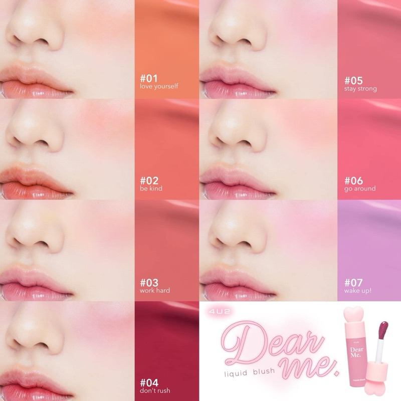 [4U2] Má Hồng Kem 4U2 Dạng Lỏng Nắp Trái Tim Xinh xắn Dear Me Liquid Blush (3.7g)
