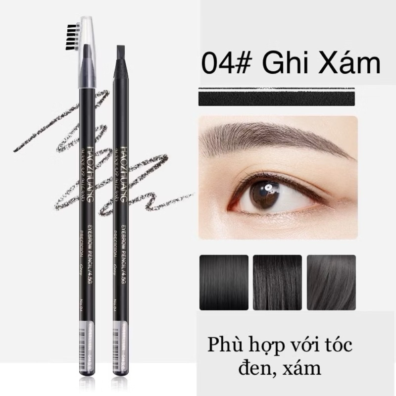 Chì xé kẻ mày Haozhuang cứng phẩy sợi Eyebrow Pencil sắc nét chuyên dùng cho Makeup trang điểm