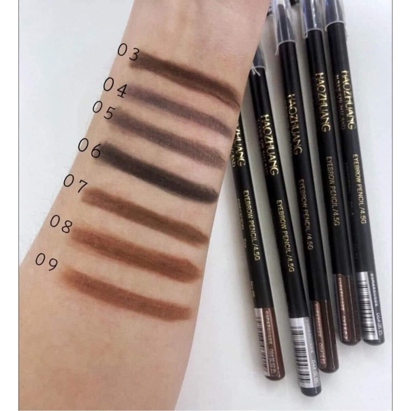 Chì xé kẻ mày Haozhuang cứng phẩy sợi Eyebrow Pencil sắc nét chuyên dùng cho Makeup trang điểm