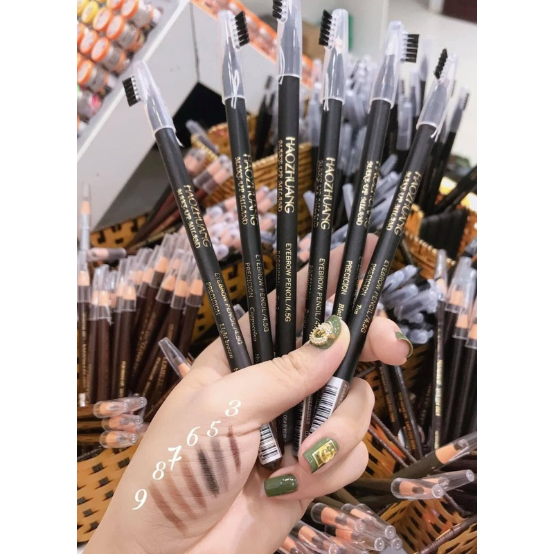 Chì xé kẻ mày Haozhuang cứng phẩy sợi Eyebrow Pencil sắc nét chuyên dùng cho Makeup trang điểm