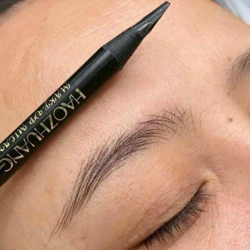 Chì xé kẻ mày Haozhuang cứng phẩy sợi Eyebrow Pencil sắc nét chuyên dùng cho Makeup trang điểm