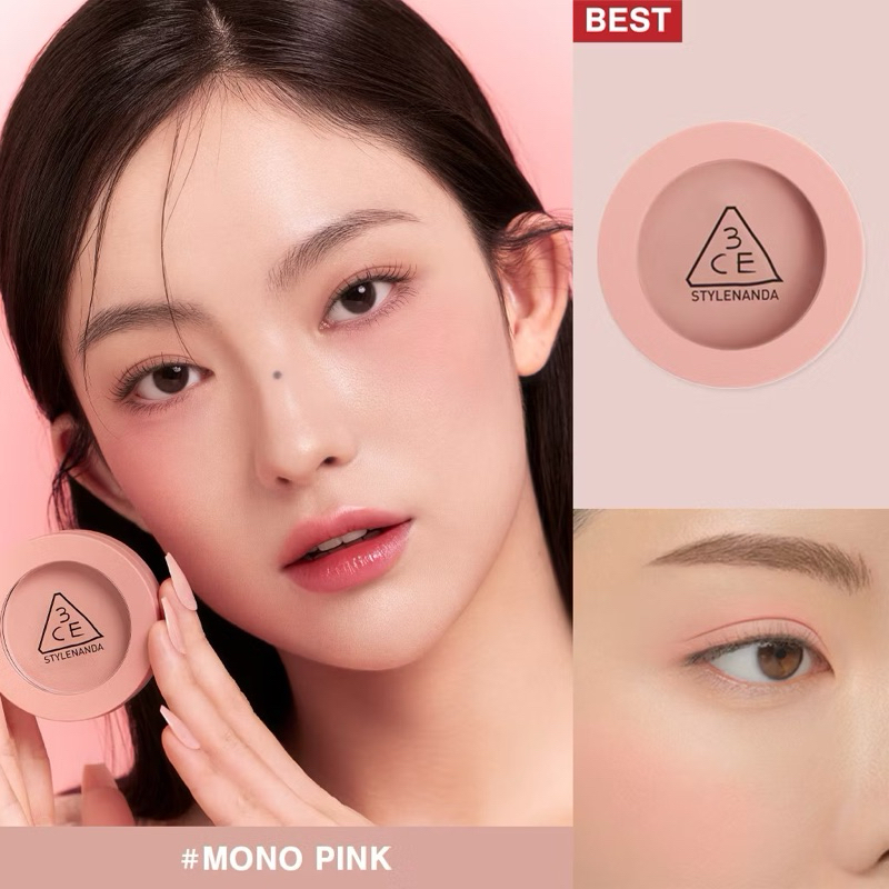 [VỎ MỚI] Phấn Má Hồng 3CE Mood Recipe Face Blush [Nude Peach- Mono Pink- Rose Beige- Full Off Charm-Kinda Shy]