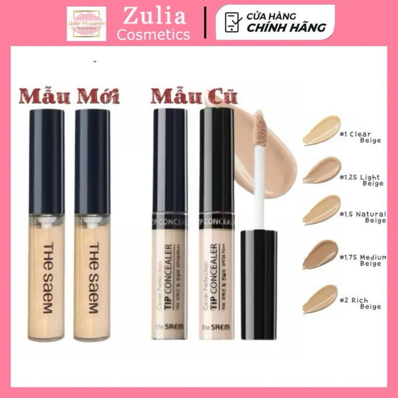 Kem Che Khuyết Điểm THESAEM Cover Perfection Tip Concealer SPF28 PA++ 6.5g