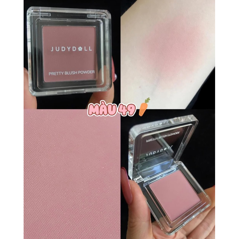 [JUDYDOLL] Phấn má hồng đơn sắc Judydoll Pretty Blush Powder Tự nhiên Phấn mịn Lên màu tốt 2g
