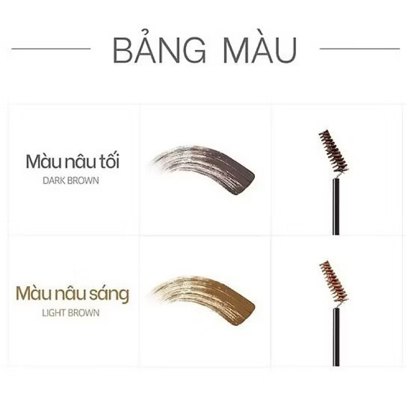 Mascara Mày Klavuu chuốt lông mày đầu nhỏ tự nhiên cao cấp chính hãng gồm 2 màu