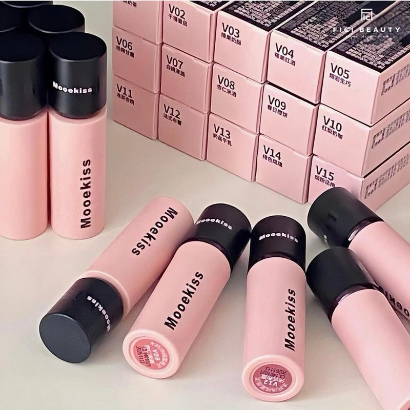(Nắp đen) Son Kem Nhung Lỳ Mooekiss Velvet Lip Mud mịn môi 3g