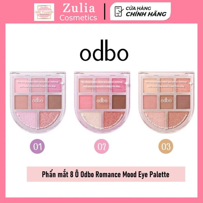[ODBO] Bảng Phấn mắt 8 Ô Odbo Romance Mood Eye Palette OD2023 Thái Lan