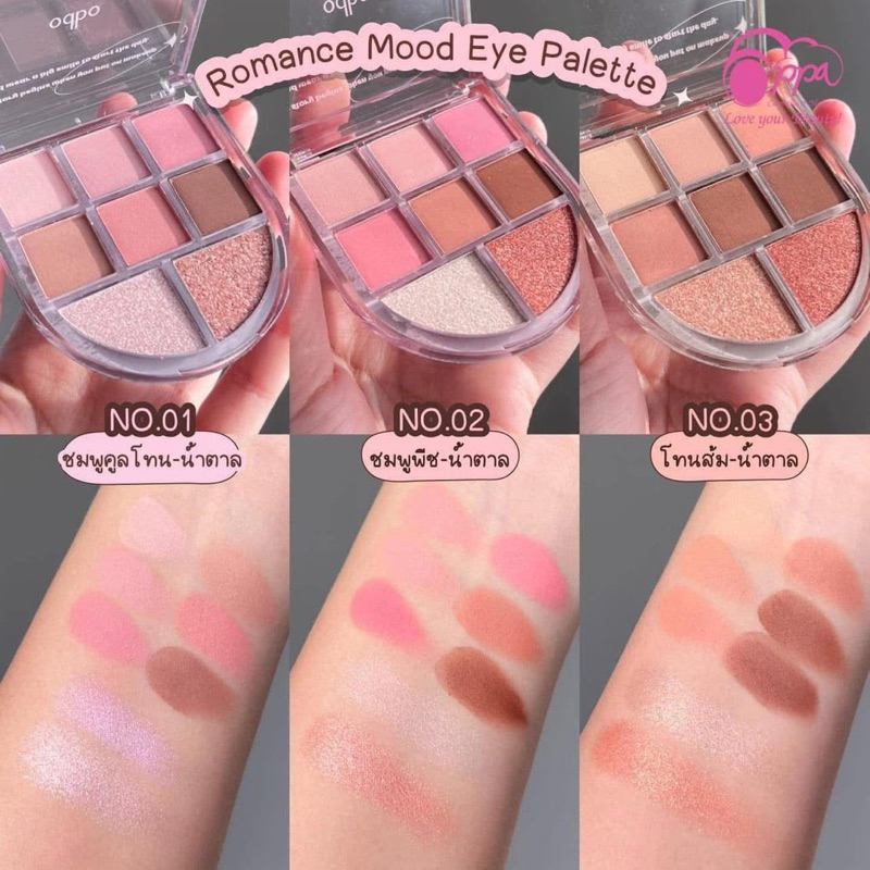 [ODBO] Bảng Phấn mắt 8 Ô Odbo Romance Mood Eye Palette OD2023 Thái Lan