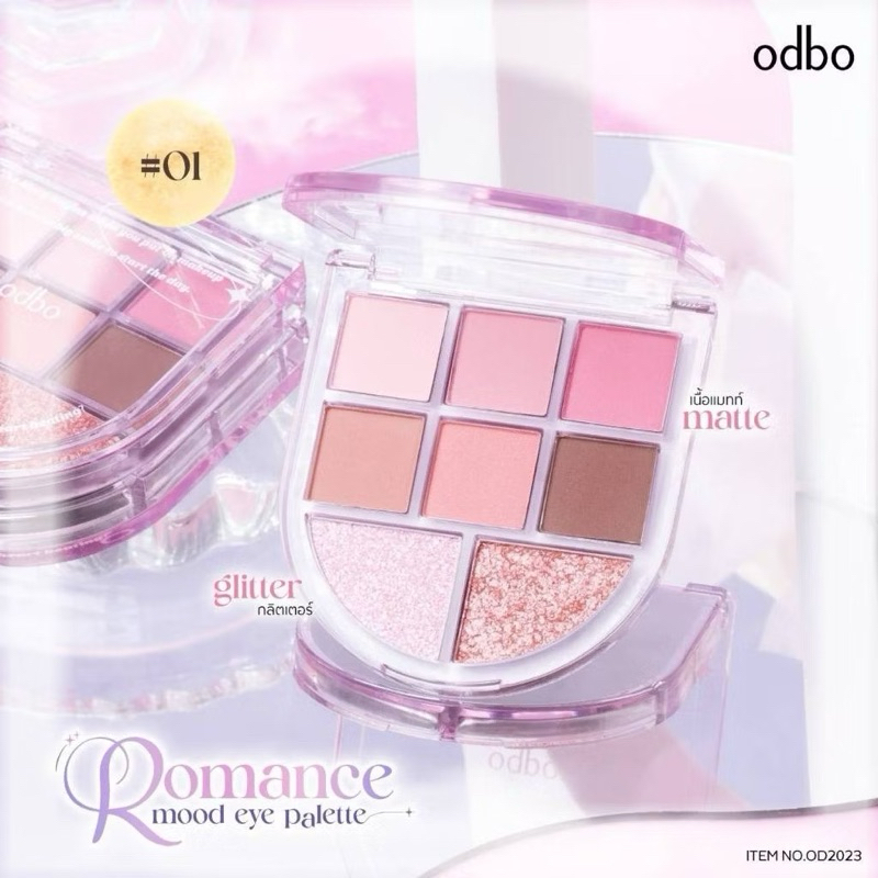 [ODBO] Bảng Phấn mắt 8 Ô Odbo Romance Mood Eye Palette OD2023 Thái Lan
