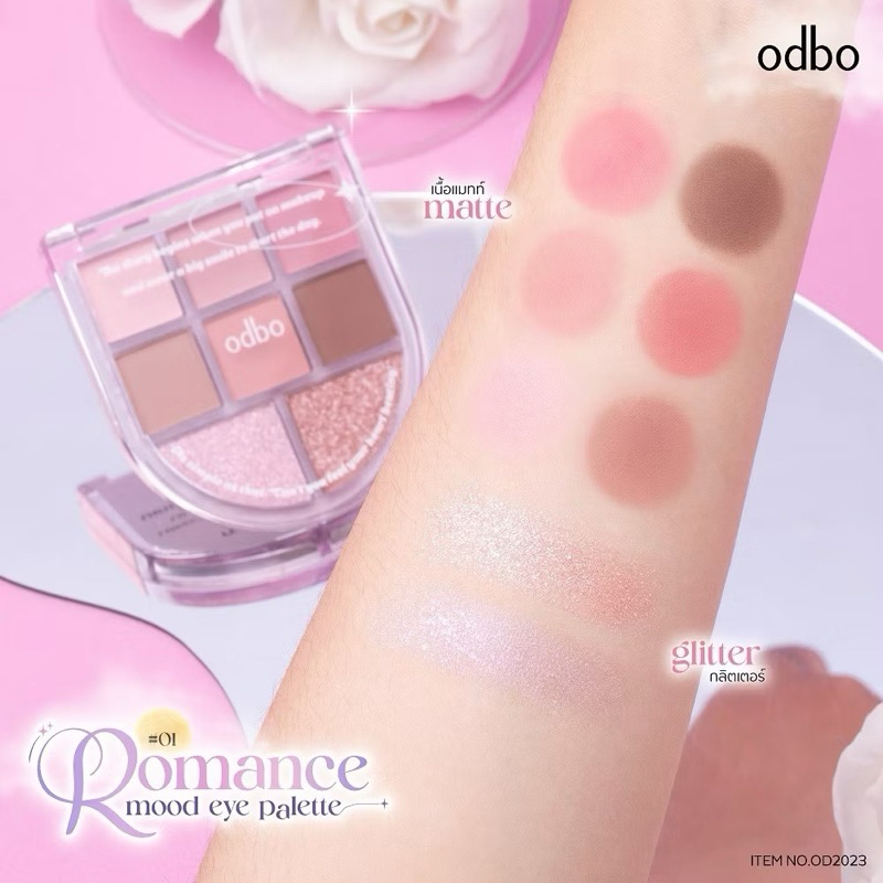 [ODBO] Bảng Phấn mắt 8 Ô Odbo Romance Mood Eye Palette OD2023 Thái Lan