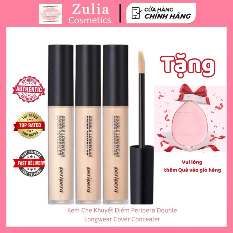 [Peripera] Kem Che khuyết điểm Peripera Double Longwear Cover Concealer (5.5g)