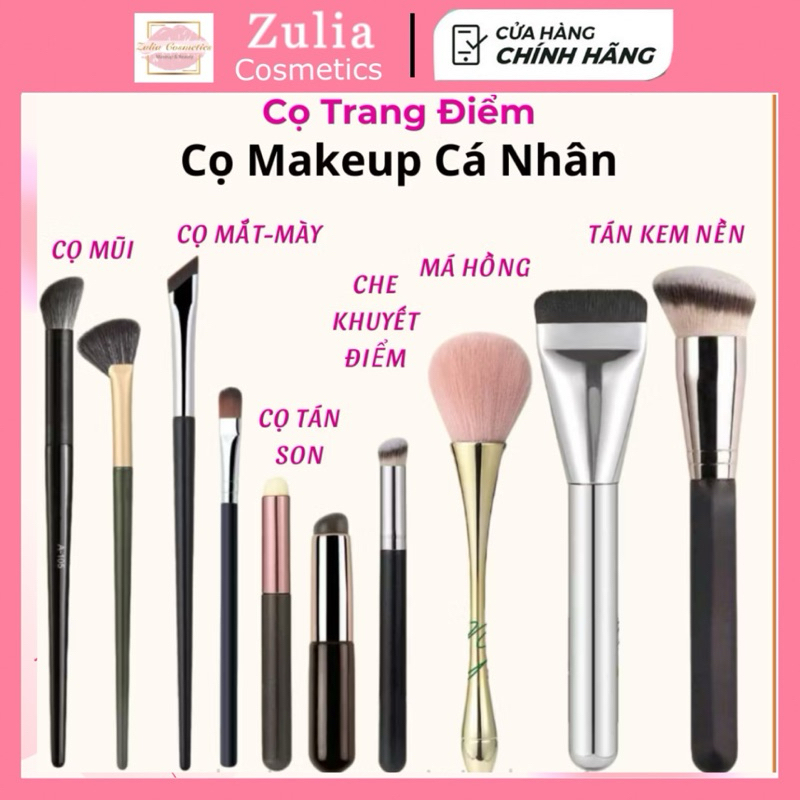 [JARY] Cọ trang điểm Jary phấn phủ tán đánh nền / che khuyết điểm tán son môi tém lông chân mày đánh mắt makeup