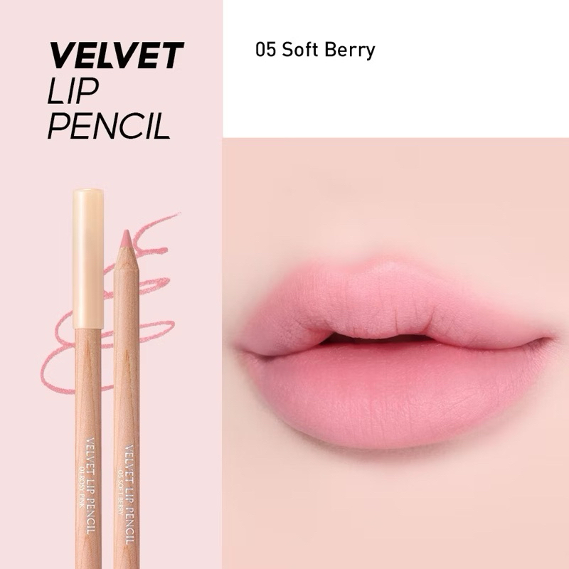 [CLIO] Chì Kẻ Viền Môi Clio Velvet Lip Pencil siêu mịn [ Kèm Gọt Bút ]