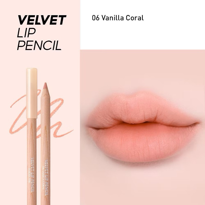 [CLIO] Chì Kẻ Viền Môi Clio Velvet Lip Pencil siêu mịn [ Kèm Gọt Bút ]