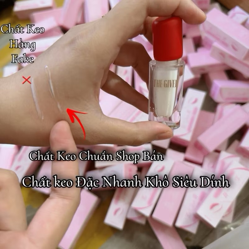Keo dán mi The Giver bản II gắn mi giả mi gân trong mi chùm an toàn dễ sử dụng lông mi giả The Giver