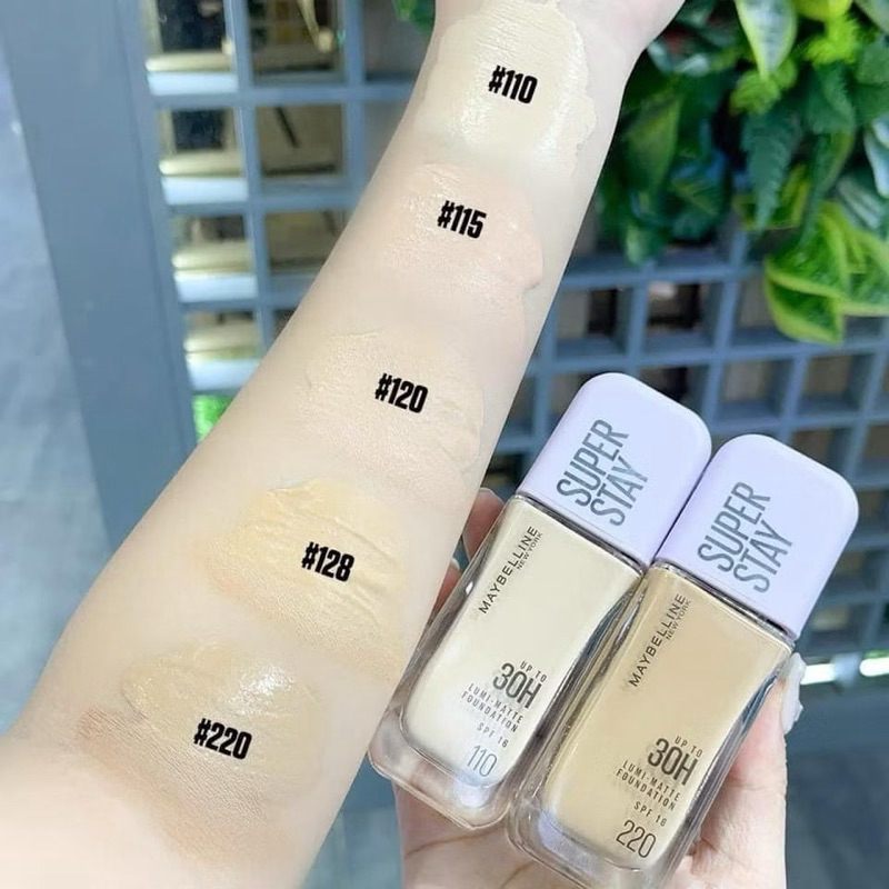 Kem Nền Bắt Sáng Maybelline Superstay Lumi Matte 30H 35ml Nắp Tím