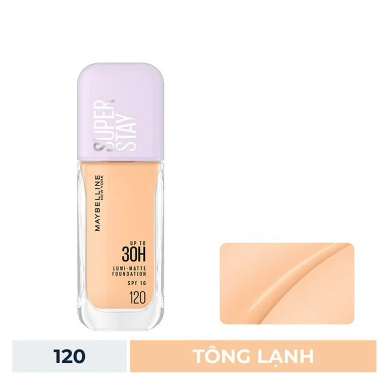 Kem Nền Bắt Sáng Maybelline Superstay Lumi Matte 30H 35ml Nắp Tím
