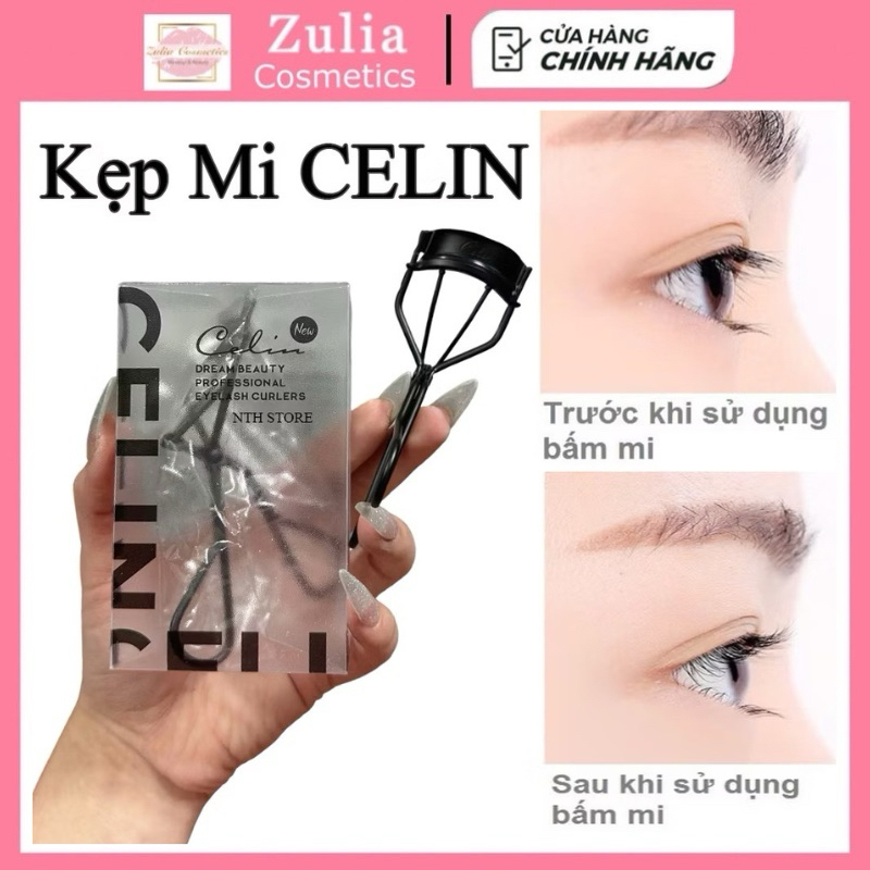 Kẹp Bấm Mi Celin Chính Hãng Đệm Bằng Silicon Bấm Cực Thích tặng kèm 1 đệm kẹp