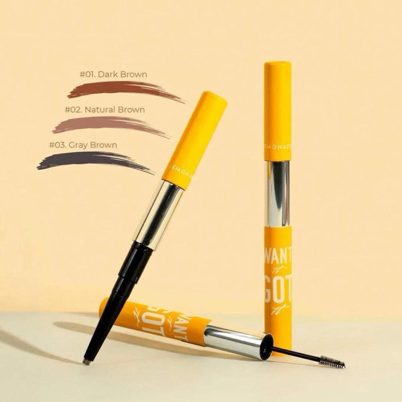 [LEMONADE] Chì kẻ mày 2 đầu Lemonade kèm chuốt Want It Got It Dual Eyebrow 2.75g