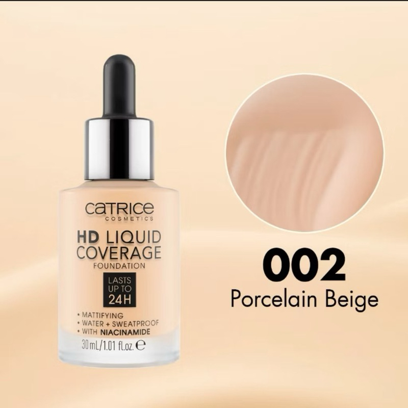 Kem nền Catrice 24h hàng chuẩn ( che khuyết điểm cực tốt )