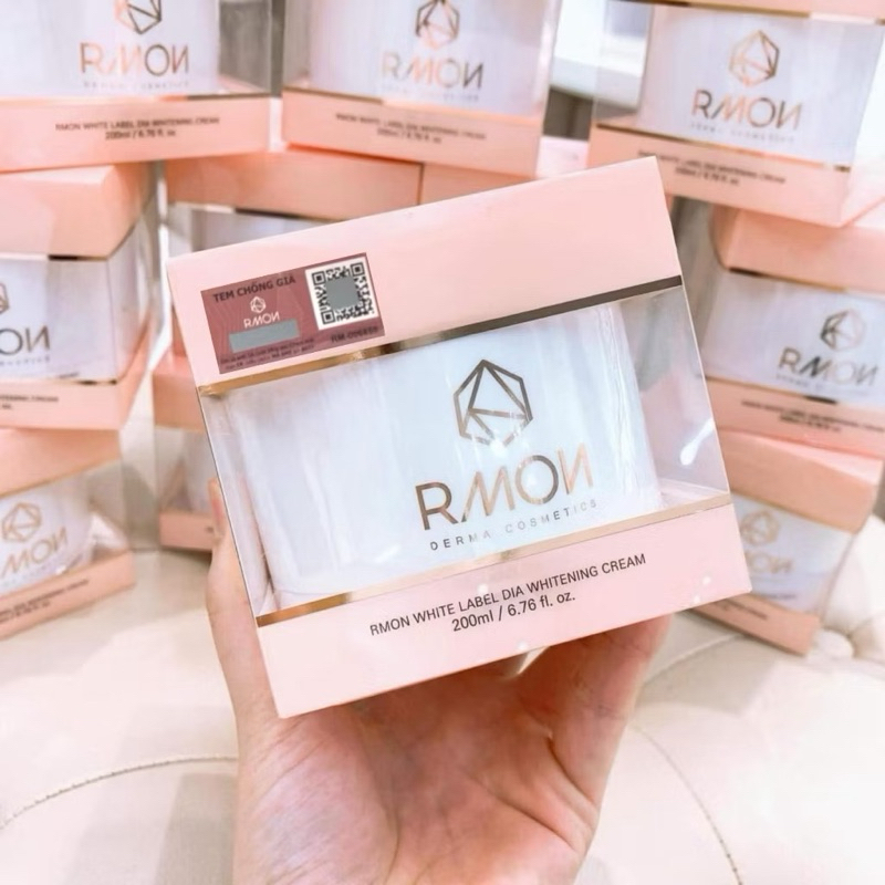 [RMON] Kem Dưỡng Trắng Da Body Rmon White Label Dia Whitening Cream Giúp Ủ Trắng và Make-Up Da Body 200ml