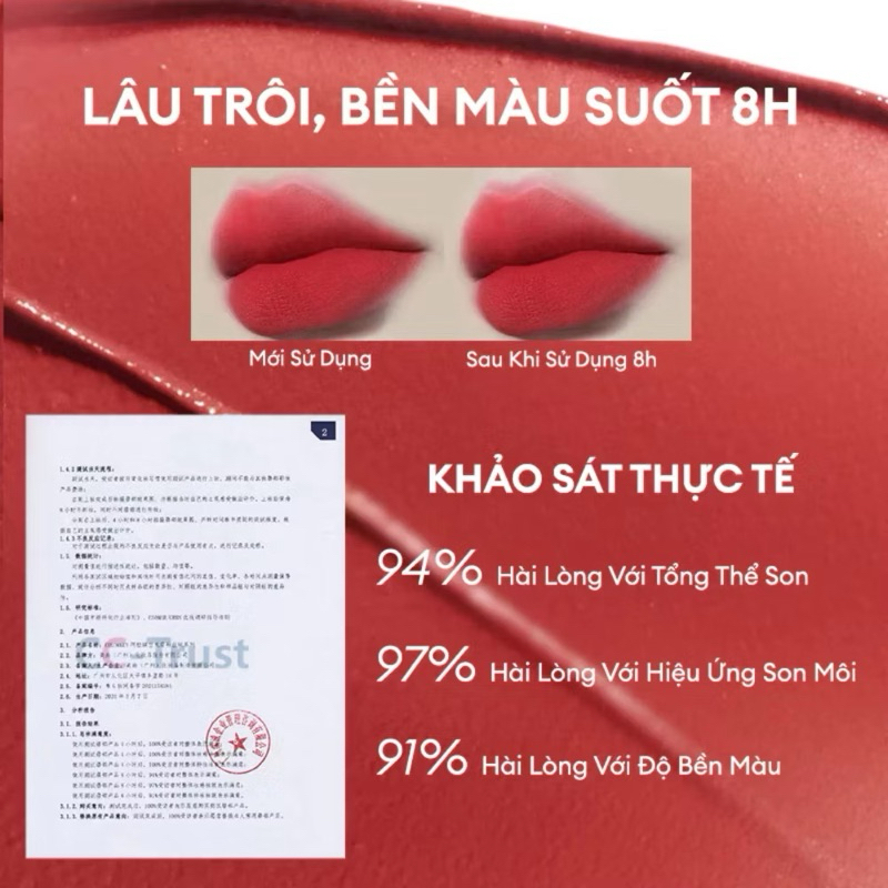Son Velvet COLORKEY Chất Son Kem Nhung, Mịn Lì, Mềm Mượt Trên Môi 3g