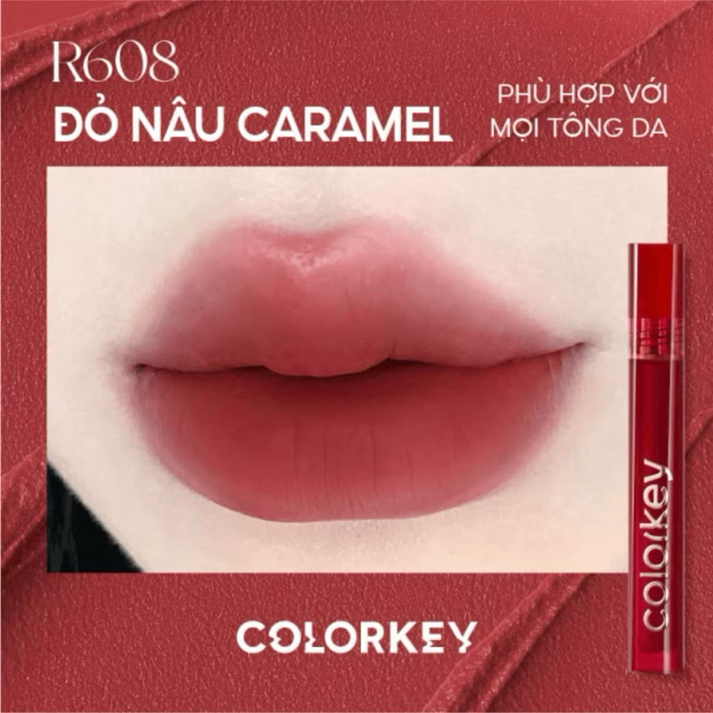 Son Velvet COLORKEY Chất Son Kem Nhung, Mịn Lì, Mềm Mượt Trên Môi 3g