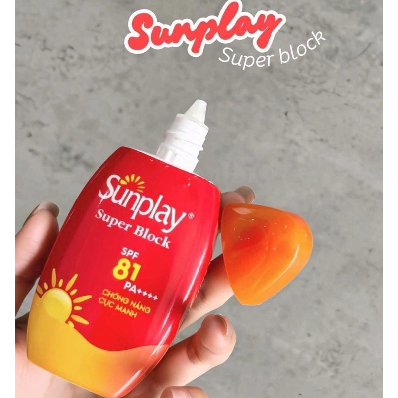 Kem Chống Nắng Cực Mạnh Sunplay Super Block SPF 81, PA++++ 30g / 70g - Dạng Sữa Lọ đỏ
