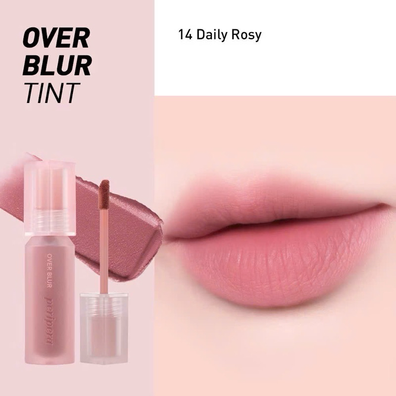 Son Kem Lỳ Peripera Over BLUR TINT kem nhung mịn bền màu  3.5g