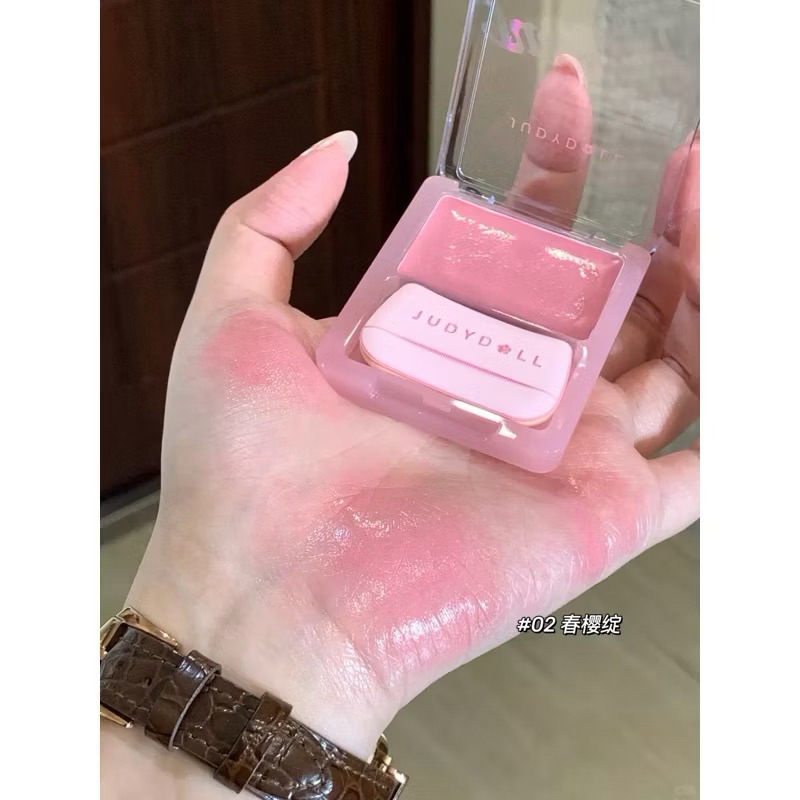 [JUDYDOLL] Má hồng dạng kem Judydoll Glow Brush Balm 2IN1 tạo hiệu ứng da căng bóng - 1 Ô TẶNG KÈM MÚT