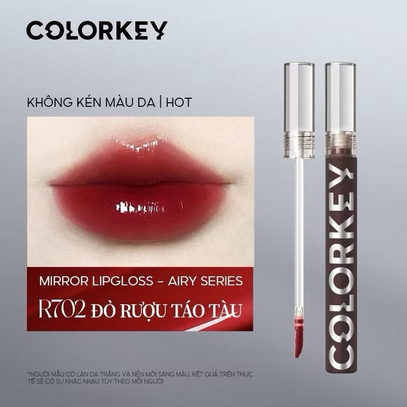 [COLORKEY] Son Môi Gương Bóng COLORKEY Mirror Tạo Hiệu Ứng Căng Bóng Như Gương Cho Đôi Môi Đầy Đặn Quyến Rũ