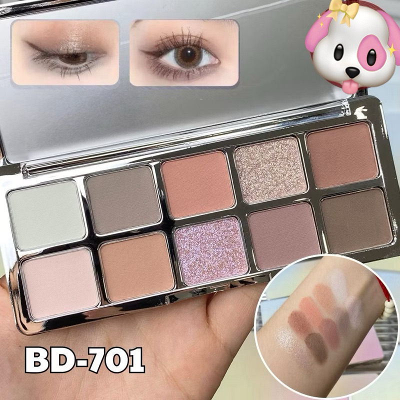 [SHEDELLA] Bảng Phấn Mắt SHEDELLA 10 Ô Pastel Cầu Vồng Mùa Hè, Nhũ Lì Tone Màu Sặc Sỡ màu
