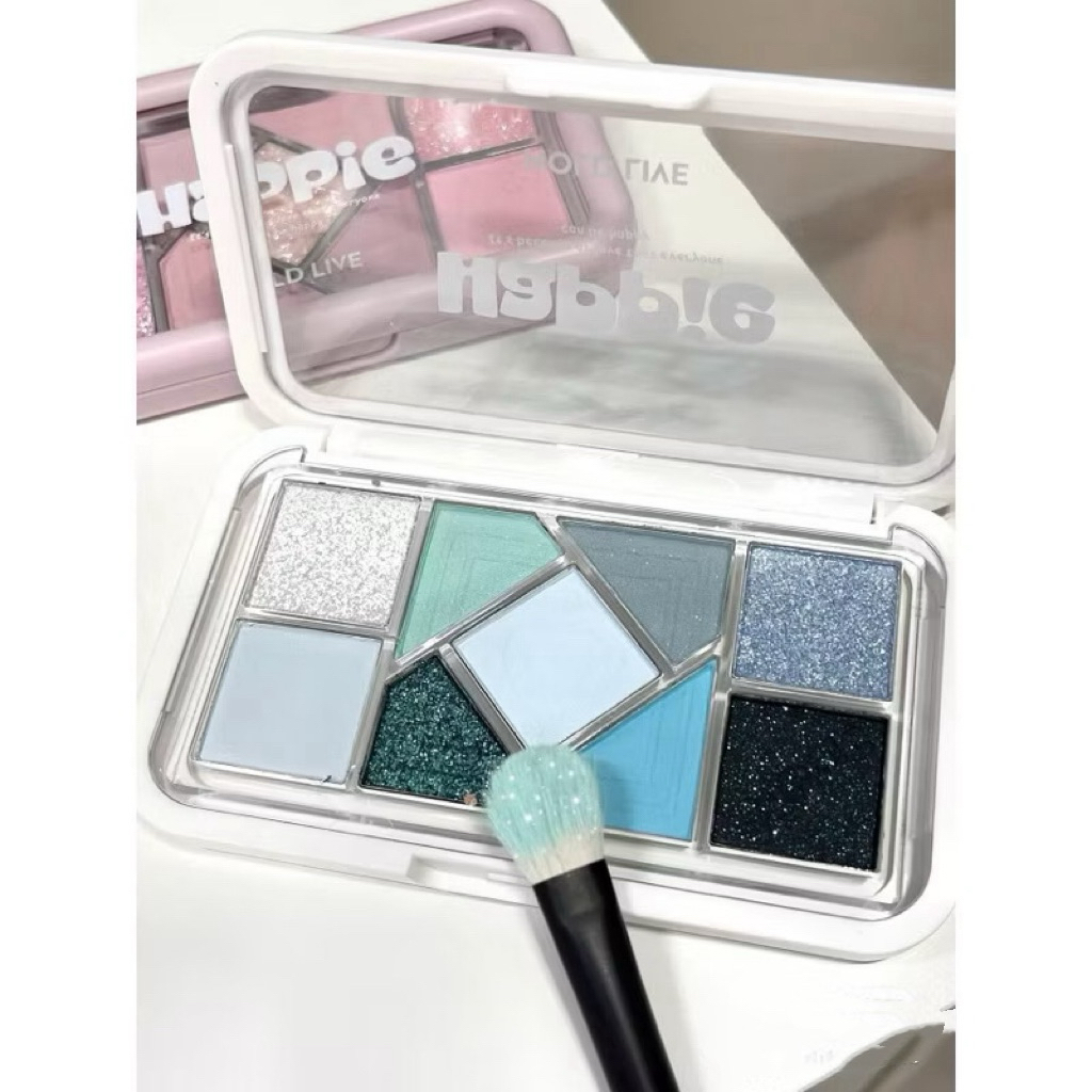 Bảng Phấn Mắt Hold Live 9 Ô Happie lấp lánh bền màu