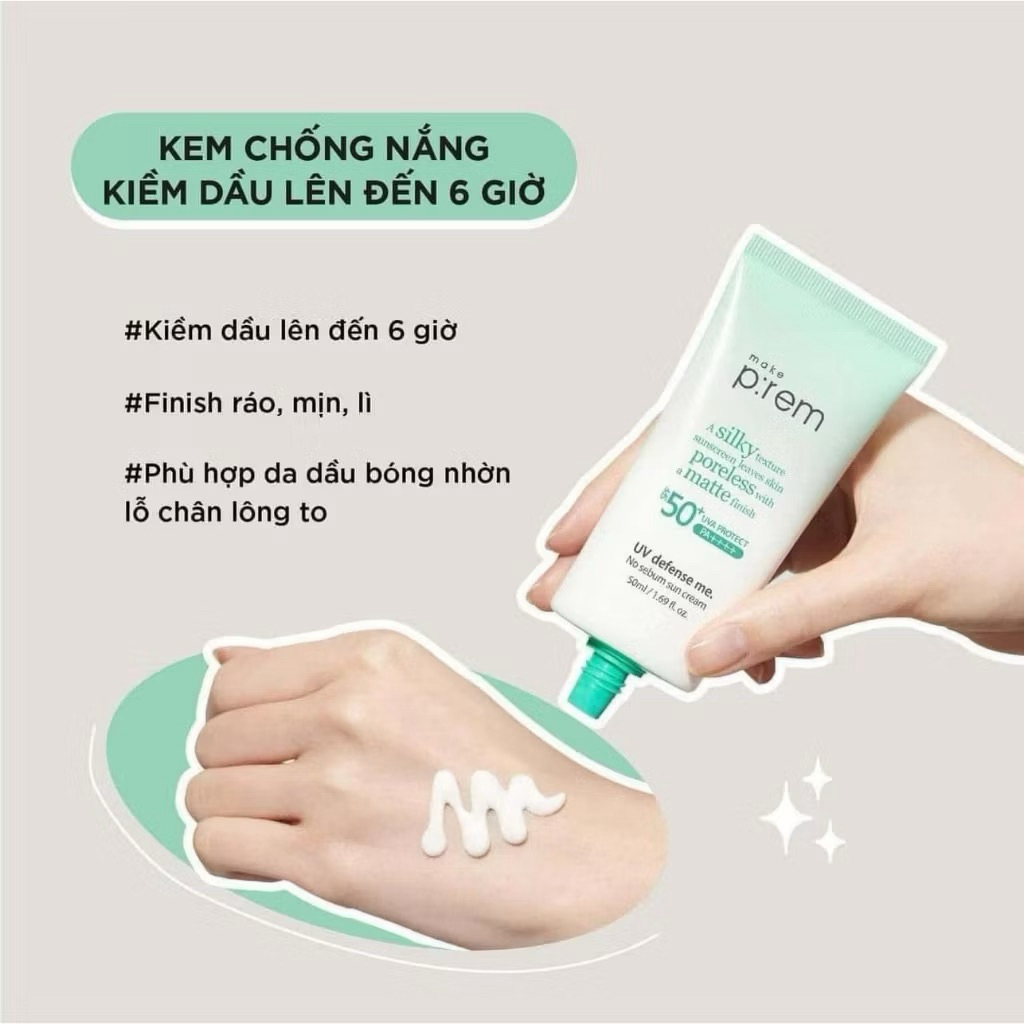 Kem Chống Nắng Make P:rem Nâng Tone, Kiềm Dầu, Dưỡng Ẩm SPF50+/PA++++ Kem chống nắng MẶT và BODY