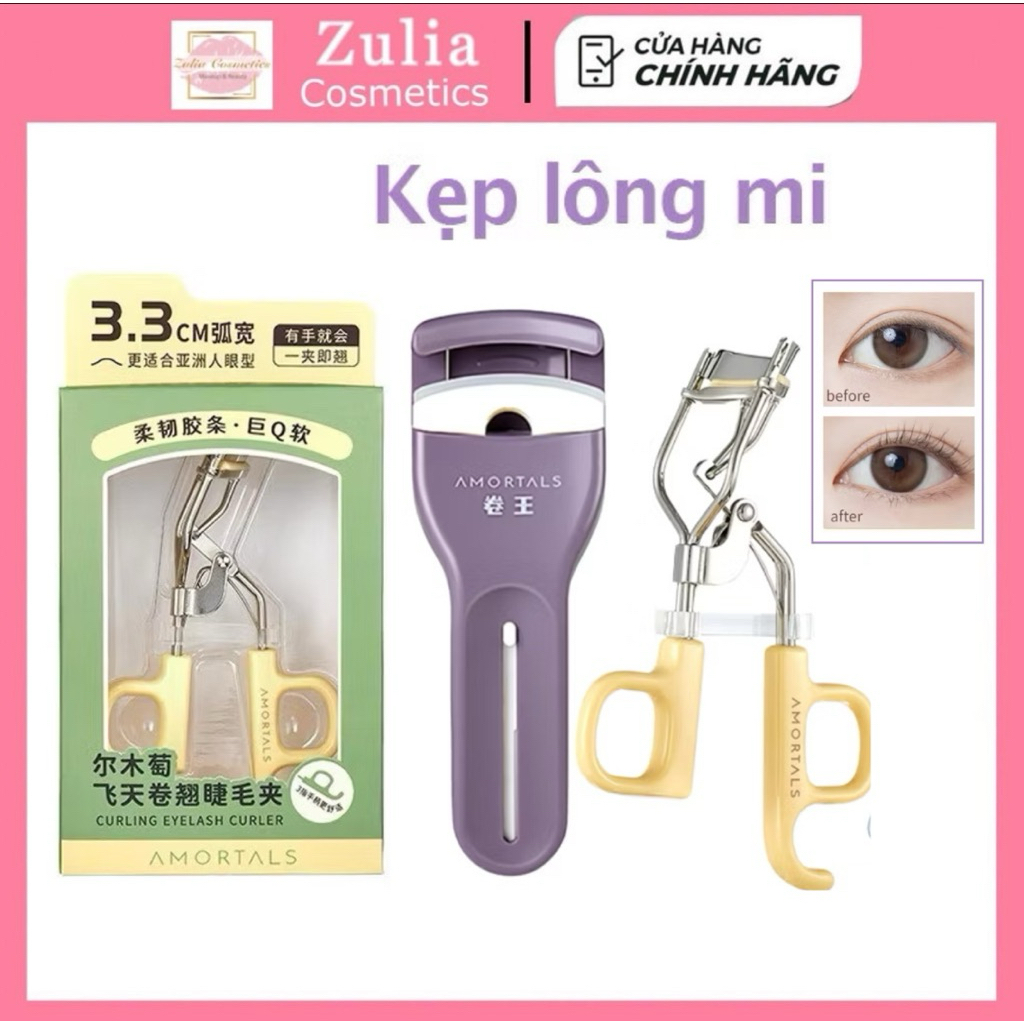 [AMORTALS] Kẹp Bấm Mi AMORTALS Uốn Cong Tự Nhiên Màu Vàng Xinh Xắn, Giữ Mi Lâu, Dễ Dùng Cho Người Mới