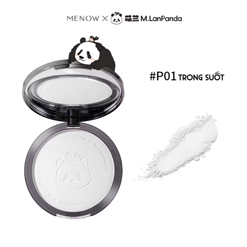 [TẶNG MÁ HỒNG] Phấn phủ nén MENOW gấu trúc Khổng Lồ kiềm dầu 21g, giữ tone lâu trôi vượt trội MENOW x MENGLAN . PANDA