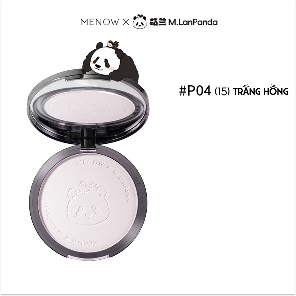 [TẶNG MÁ HỒNG] Phấn phủ nén MENOW gấu trúc Khổng Lồ kiềm dầu 21g, giữ tone lâu trôi vượt trội MENOW x MENGLAN . PANDA