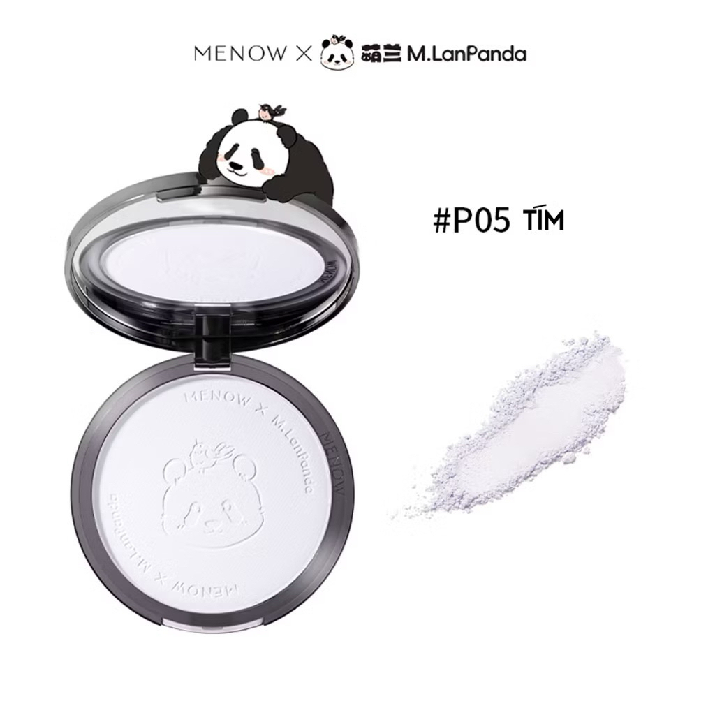 [TẶNG MÁ HỒNG] Phấn phủ nén MENOW gấu trúc Khổng Lồ kiềm dầu 21g, giữ tone lâu trôi vượt trội MENOW x MENGLAN . PANDA