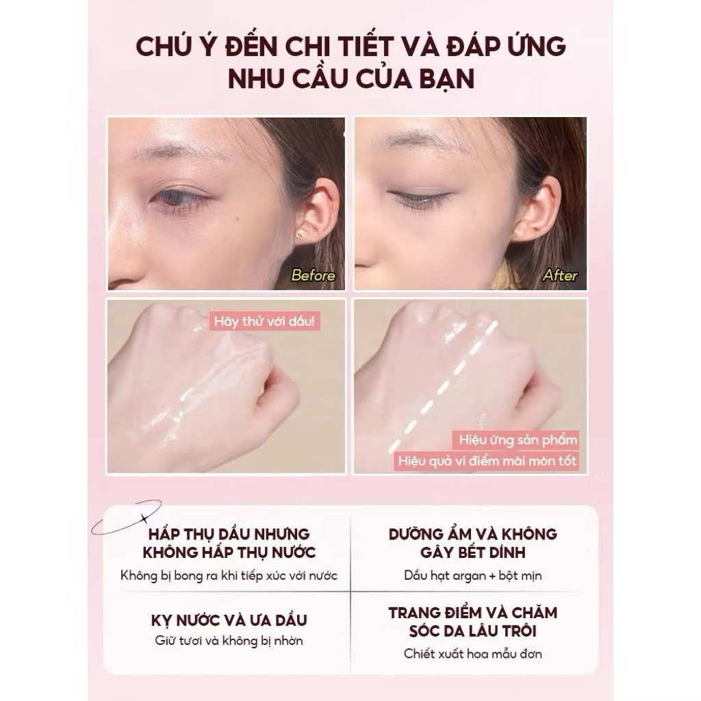 [TẶNG MÁ HỒNG] Phấn Phủ Menow Rabit Dạng Nén Vỏ Trắng Compact Powder Vietnam Edition, 8.5g