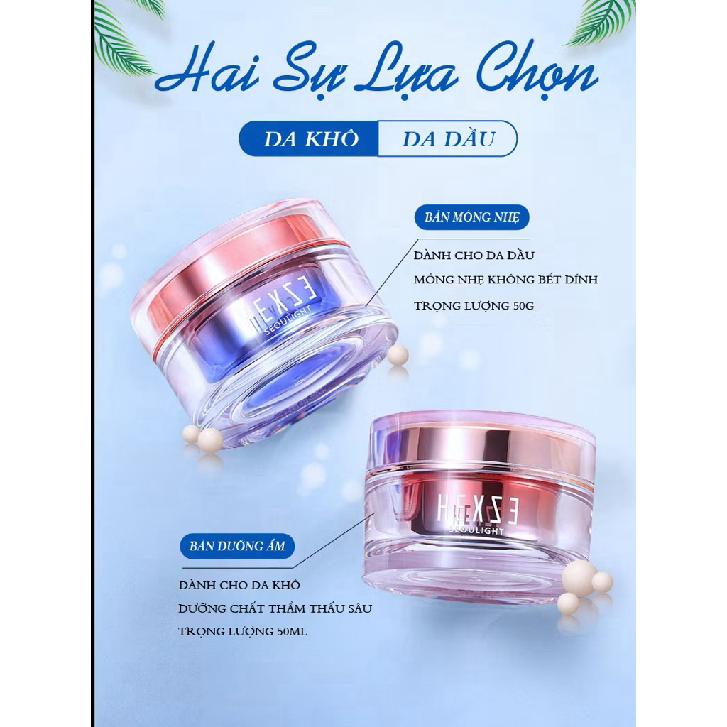 Kem Lười HEXZE Dưỡng Ẩm Nâng Tone Sáng Da, Kem Lazy Cấp Ẩm Sáng Da nâng Tone 50ML