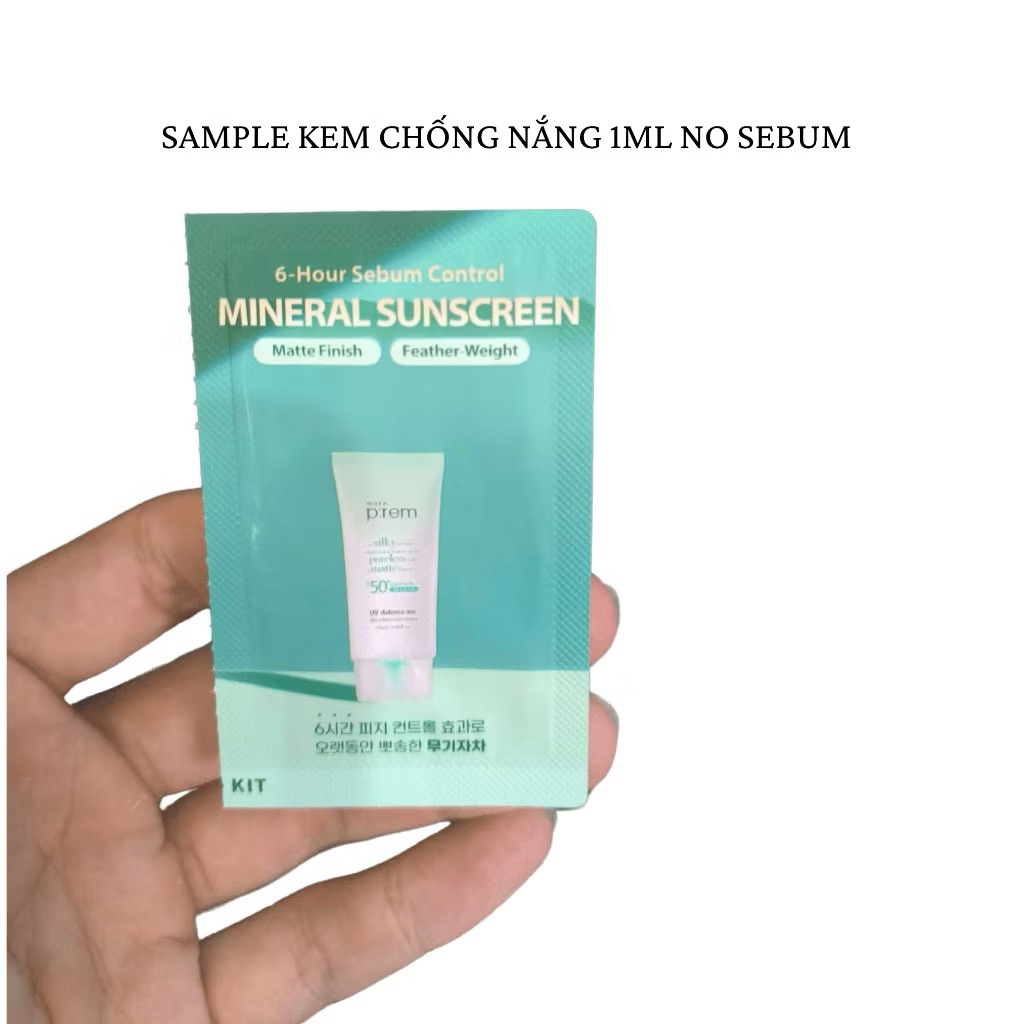 Sample Set Prem Dùng Thử (Tẩy Trang + Sữa Rửa Mặt + Kem Chống Nắng) Mini Skincare Cơ Bản