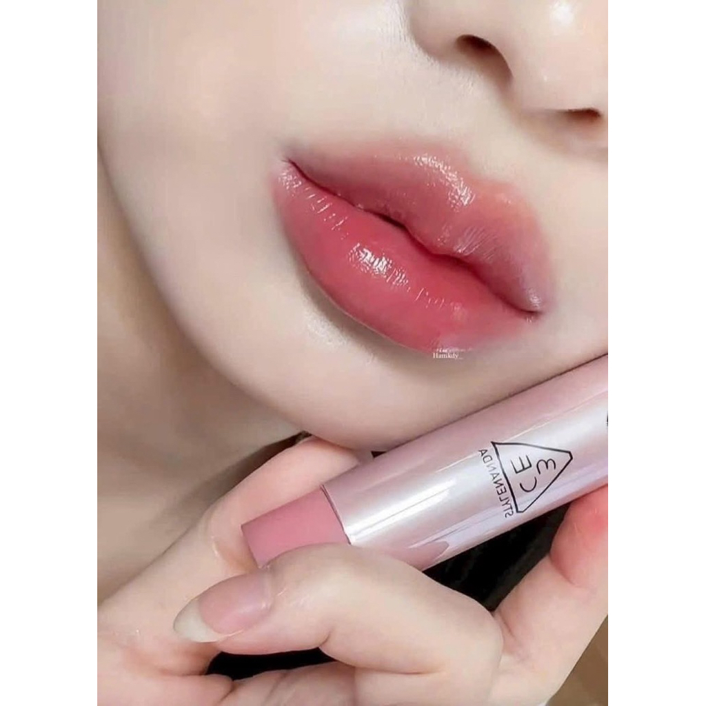 Son Bóng Dưỡng Môi 3CE Glazy Lip Glow Dạng Thỏi Có Màu, Hàn Quốc