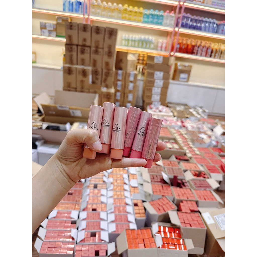 Son Bóng Dưỡng Môi 3CE Glazy Lip Glow Dạng Thỏi Có Màu, Hàn Quốc