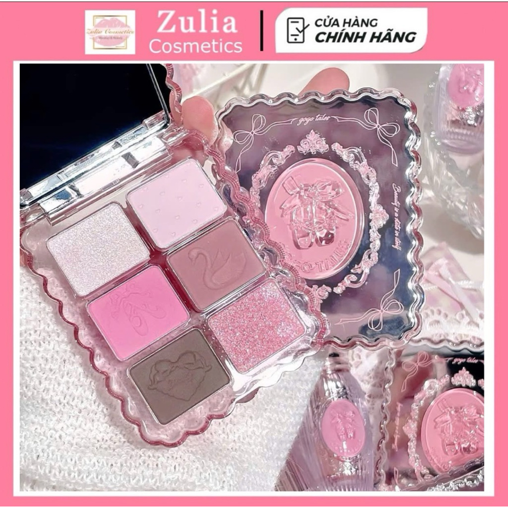 [GOGO TALES] Bảng Phấn Mắt Gogo Tales 6 Ô Vỏ Hồng Ballet Coquette, Ballet Soft Palette, 7.8g (GT773)