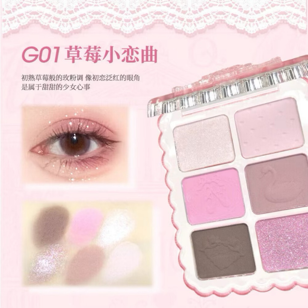 [GOGO TALES] Bảng Phấn Mắt Gogo Tales 6 Ô Vỏ Hồng Ballet Coquette, Ballet Soft Palette, 7.8g (GT773)