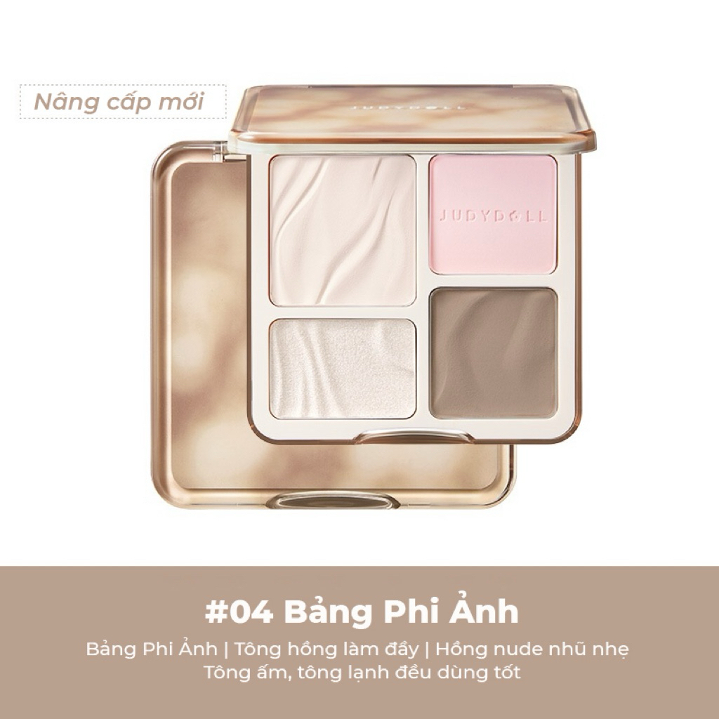 Bảng Phấn Tạo Khối JUDY-DOLL Highlight Bắt Sáng Tự Nhiên Lâu Trôi Chống Nước