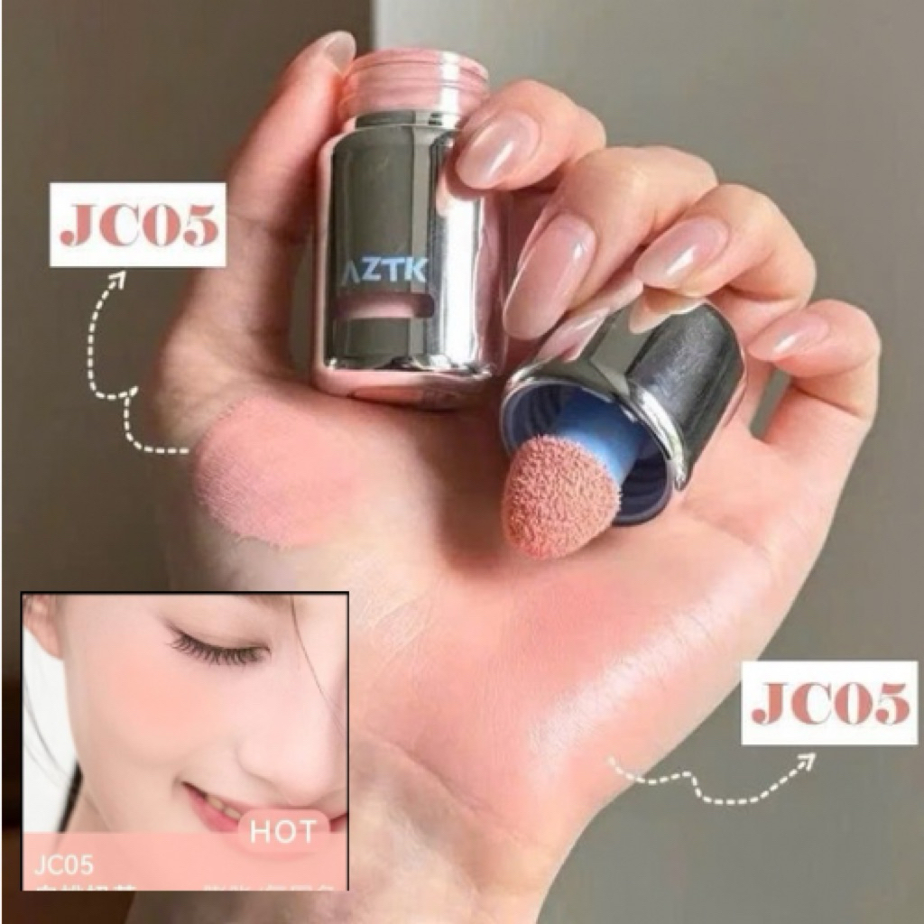 [AZTK] Má Hồng Kem AZTK Dạng Lỏng Đầu Nấm, Vỏ Bạc Mới, Căng Bóng và Mờ Lì Tự Nhiên 5ml