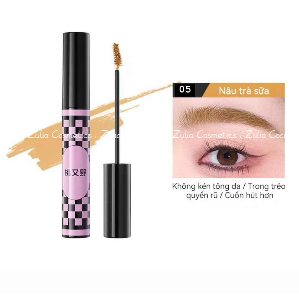 [PINKPUNK] Chì Kẻ Mày Pinkpunk 2 Đầu Kèm Mascara Chân Mày 2in1 Vỏ Hồng Đen (280mg+1.5g)