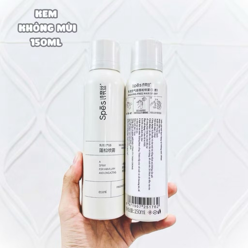 [SPES] Dầu gội khô SPES dạng xịt tạo phồng kiềm dầu cấp tốc 3 mùi hương, giữ nếp tóc đến 8 tiếng 150ml